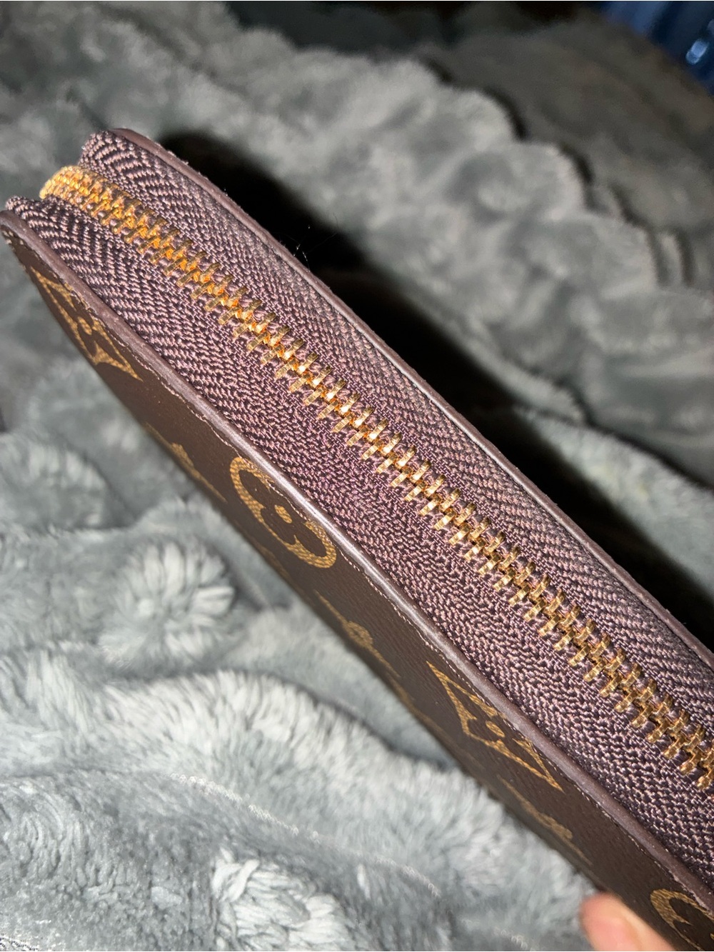 Louis Vuitton Brown and Tan Monogram Zip-Around Wallet - Picture 2 of 6